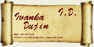 Ivanka Dujin vizit kartica